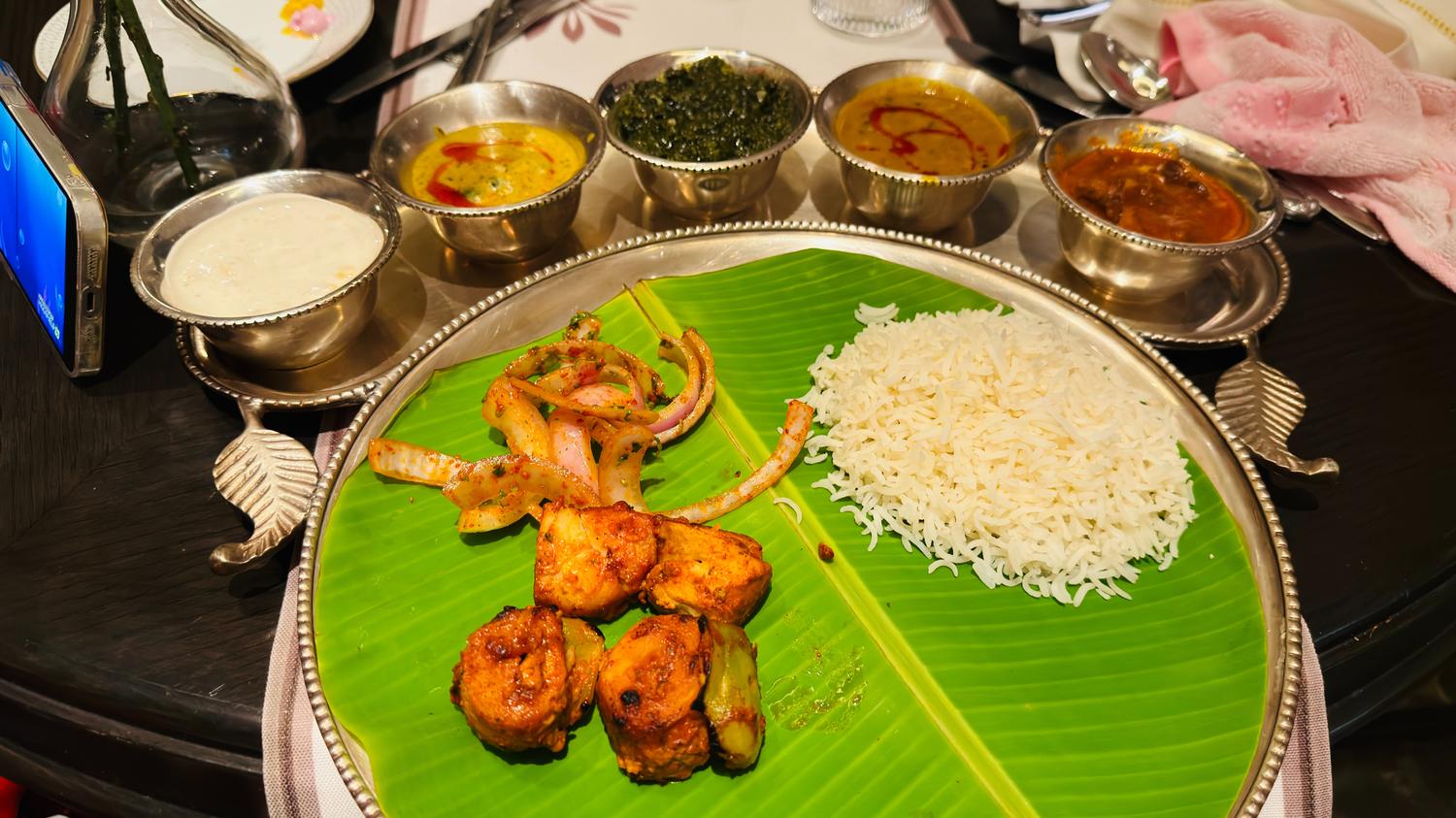 Regional thali and tandoori specialities at Indian Durbar, Conrad Bengaluru