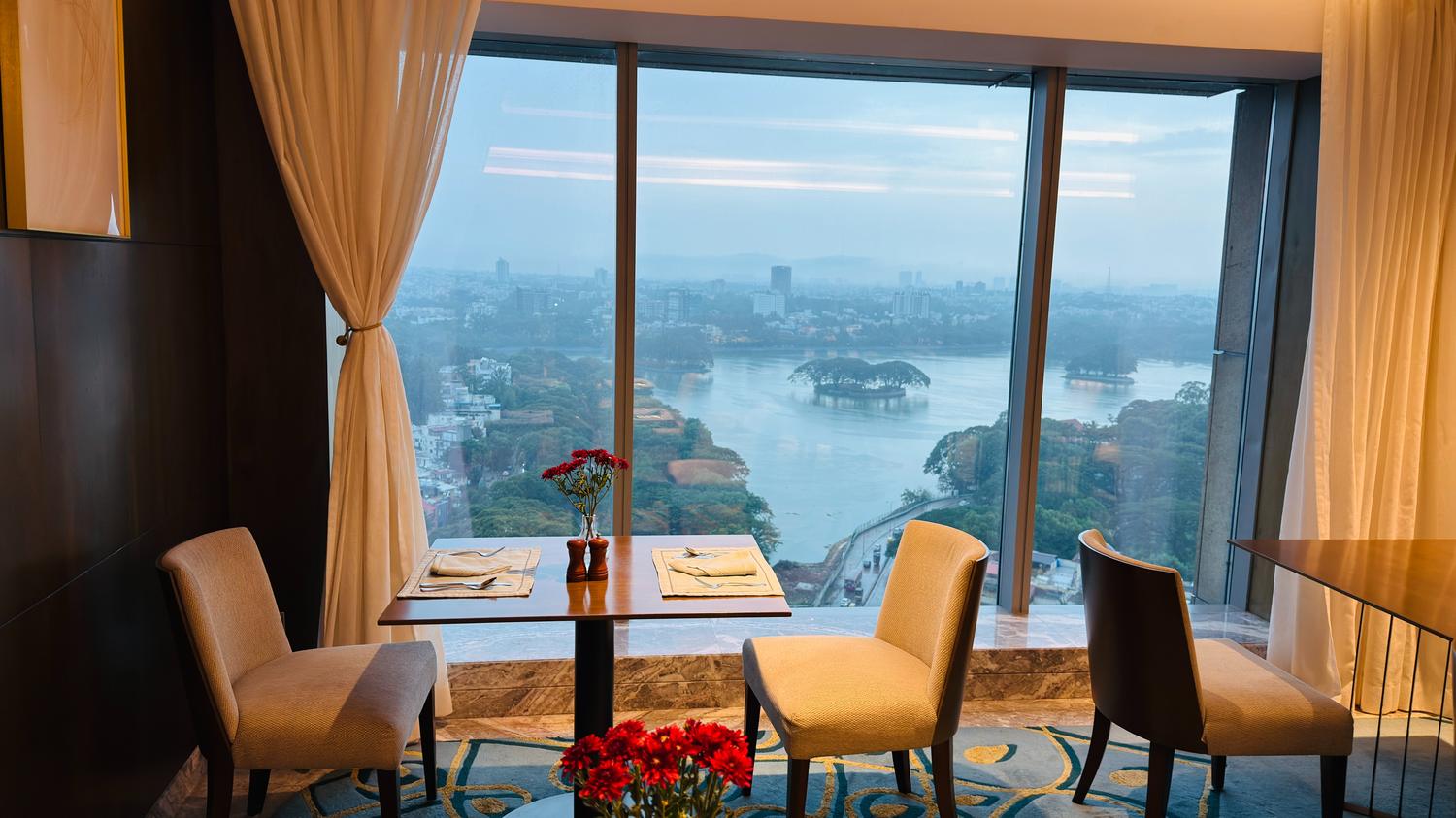 Conrad Bengaluru Executive Lounge overlooking Ulsoor Lake